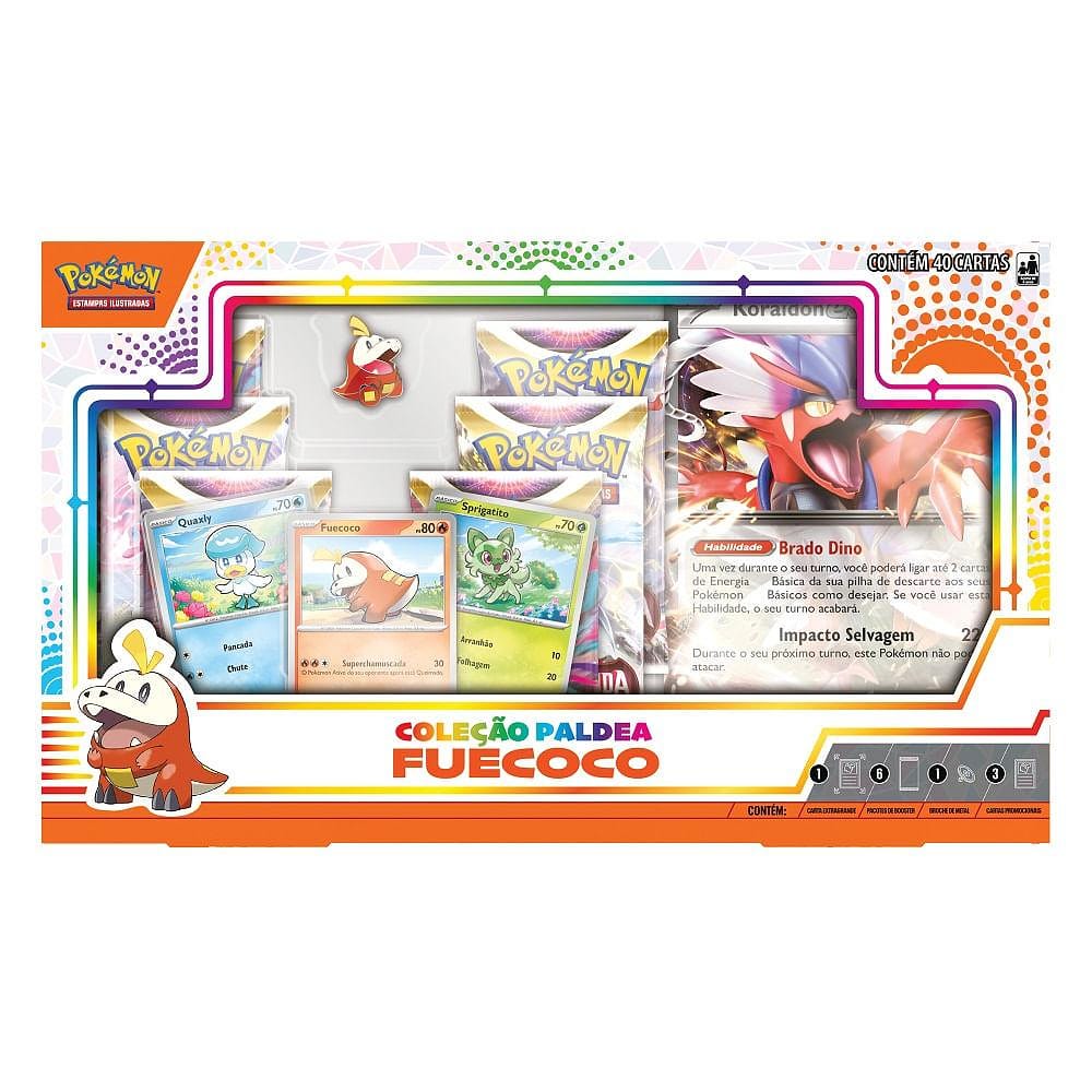 Pokémon Box Coleção Paldea Fuecoco - Copag