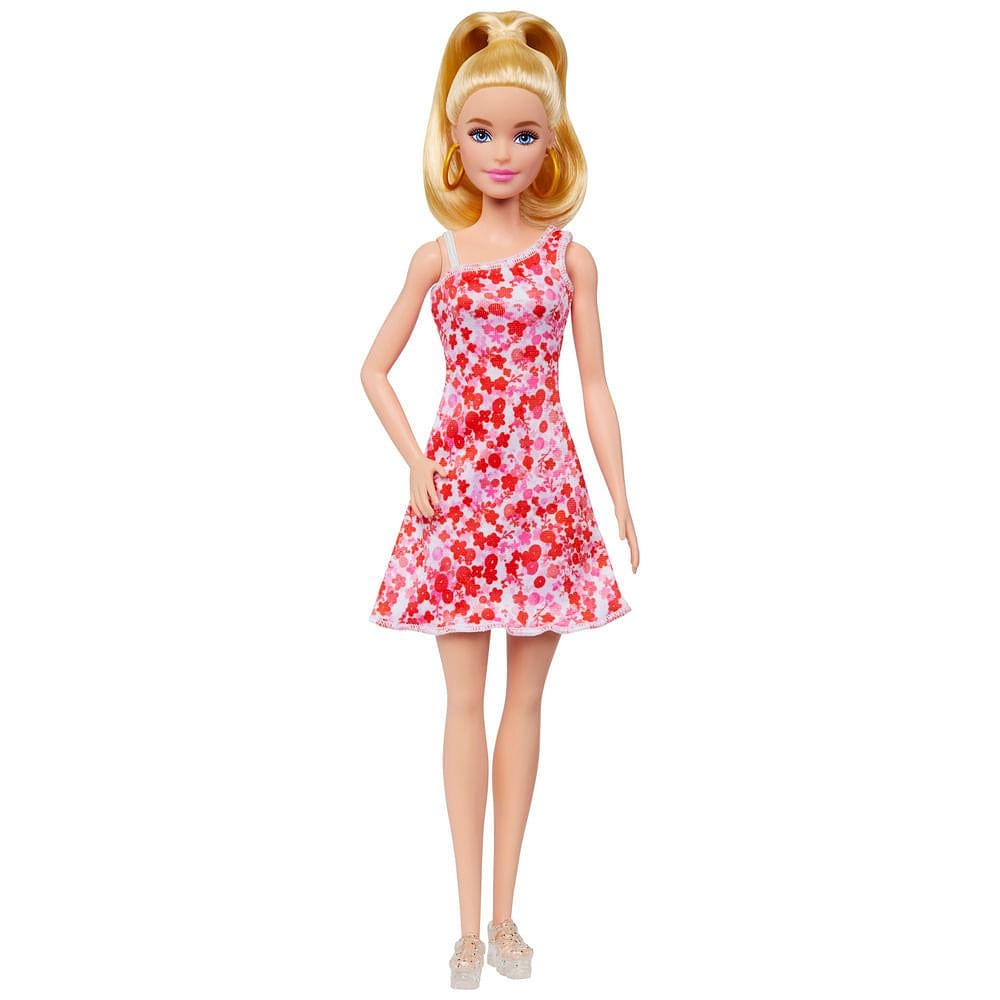 Barbie Fashionista Vestido de Flor Vermelha - Mattel