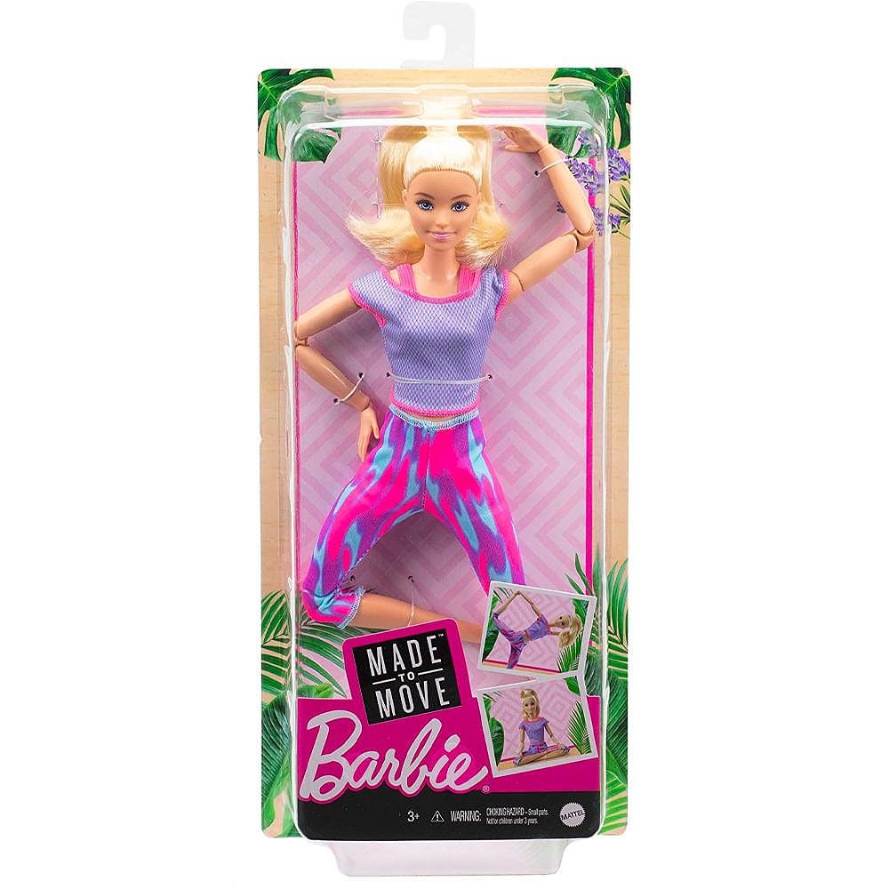 Barbie Feita para Mexer Loira Roupas Esportivas - Mattel