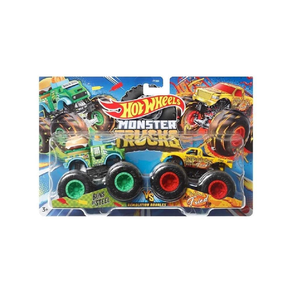 Hot Wheels Monster Trucks Demolition Burgers com 2 - Mattel