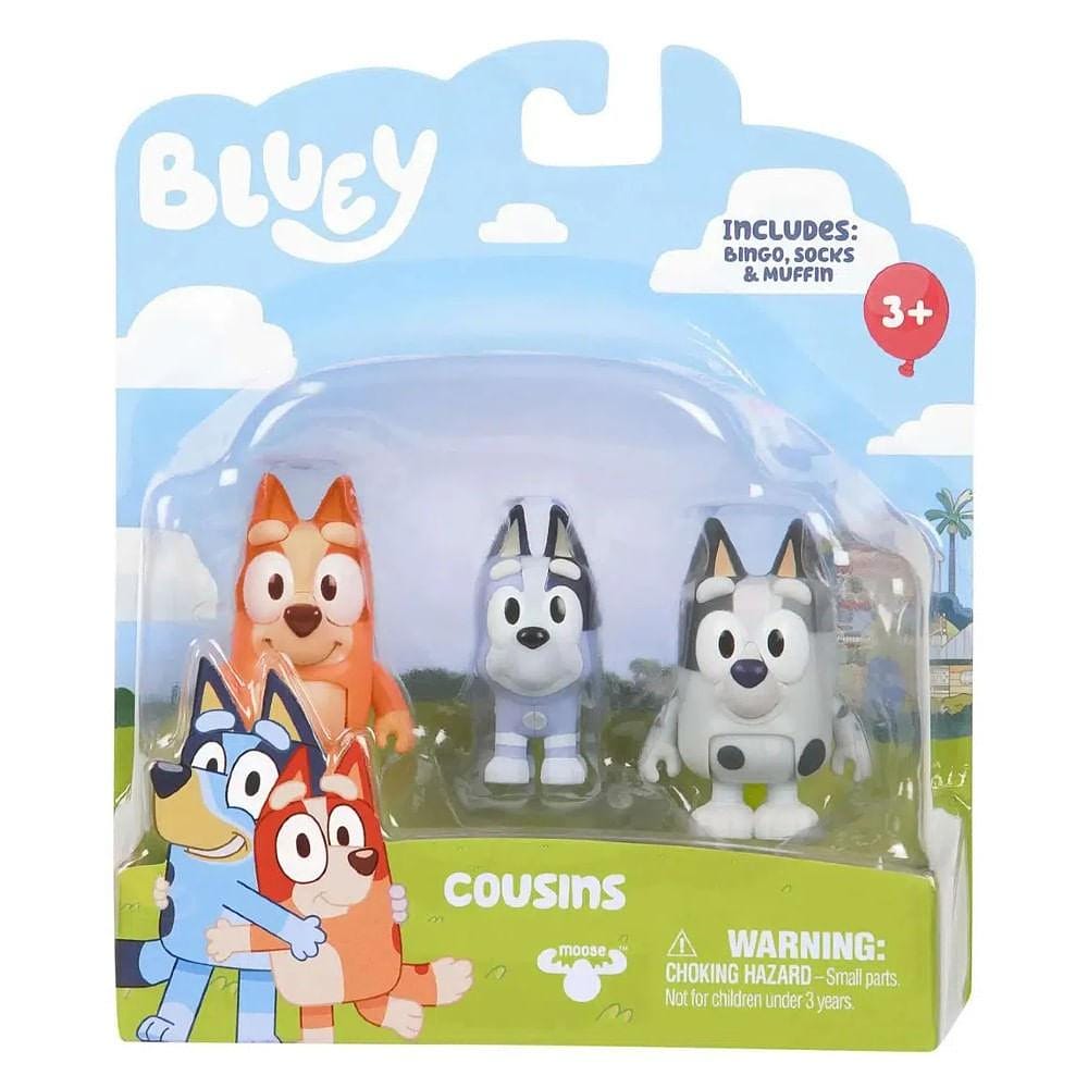 Bluey Story Pack 3 Personagens Cousins - Candide