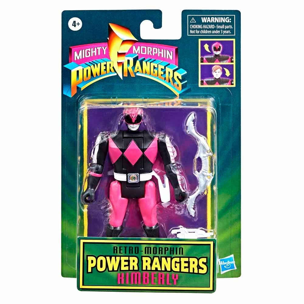 Power Rangers Retro Morphin Kimberly Rosa e Preto - Hasbro