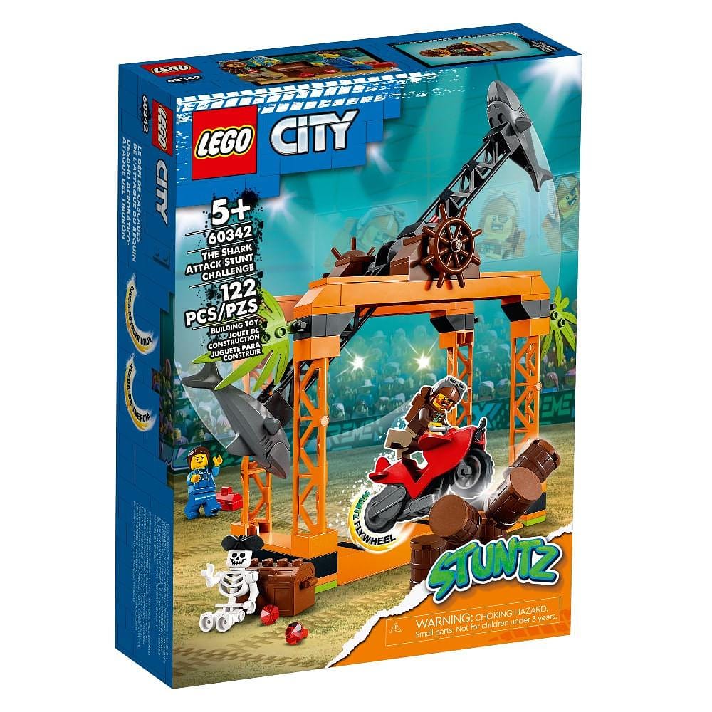 Lego City 60342 Desafio Acrobacias com Ataque Tubarão - Lego