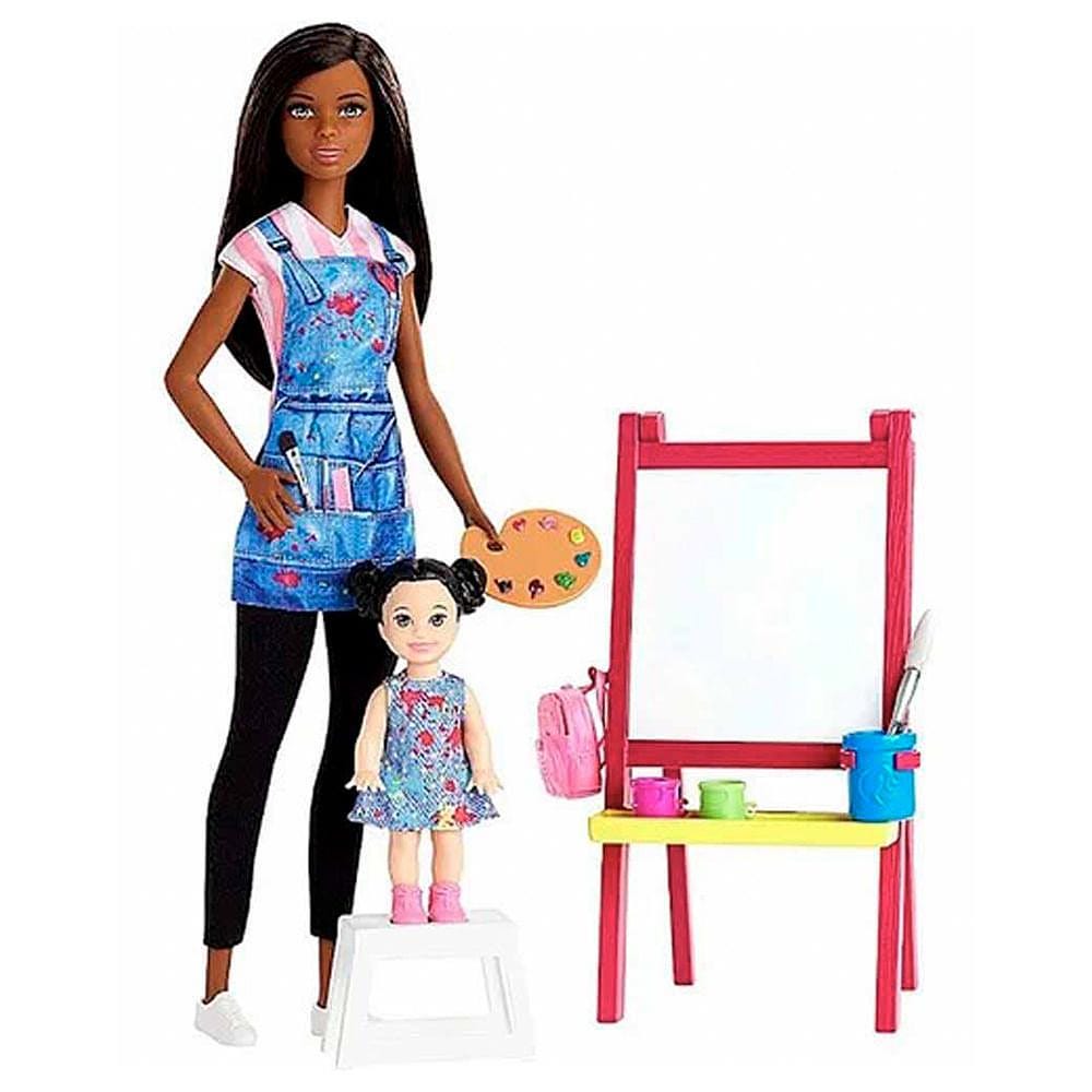 Boneca Barbie Professora de Arte Morena - Mattel