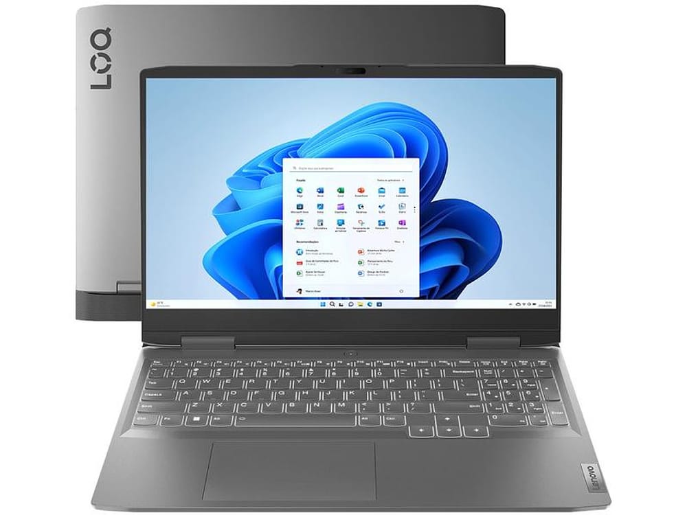 Notebook Gamer Lenovo LOQ Intel Core i5 8GB RAM 512GB SSD 15,6” Full HD NVIDIA RTX 2050 Windows 11