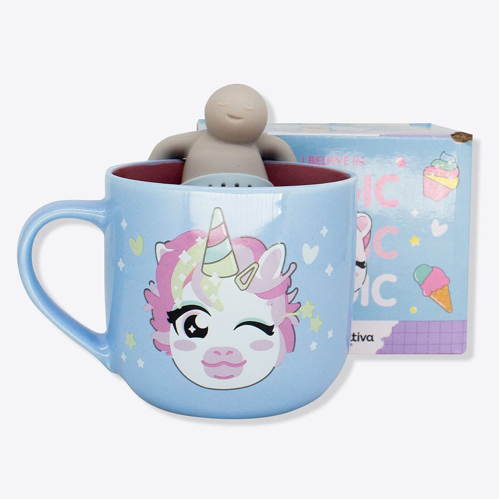 Caneca com Infusor Unicórnio - Zonacriativa