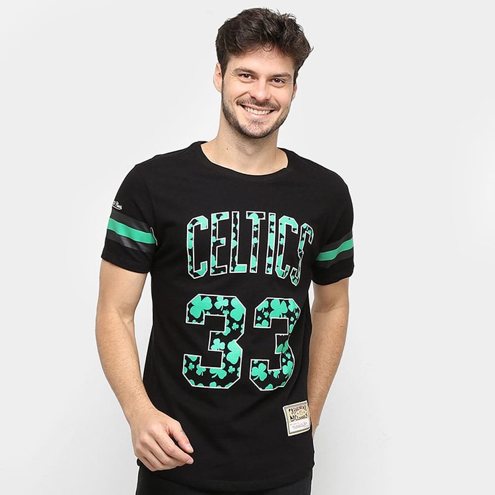 Camiseta NBA Boston Celtics nº 33 Larry Bird Especial Mitchell & Ness Masculina