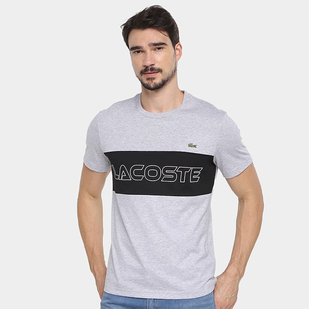 Camiseta Lacoste Color Block Regular Fit Masculina