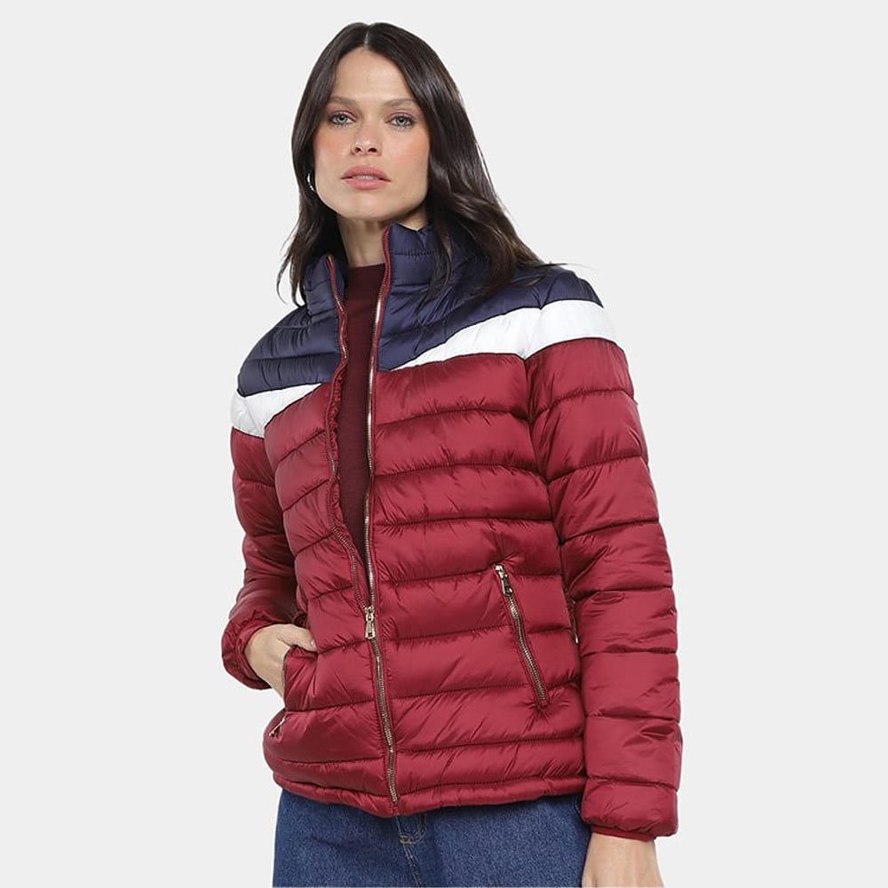 Jaqueta Puffer Facinelli Forro Peluciado Matelassê Feminina