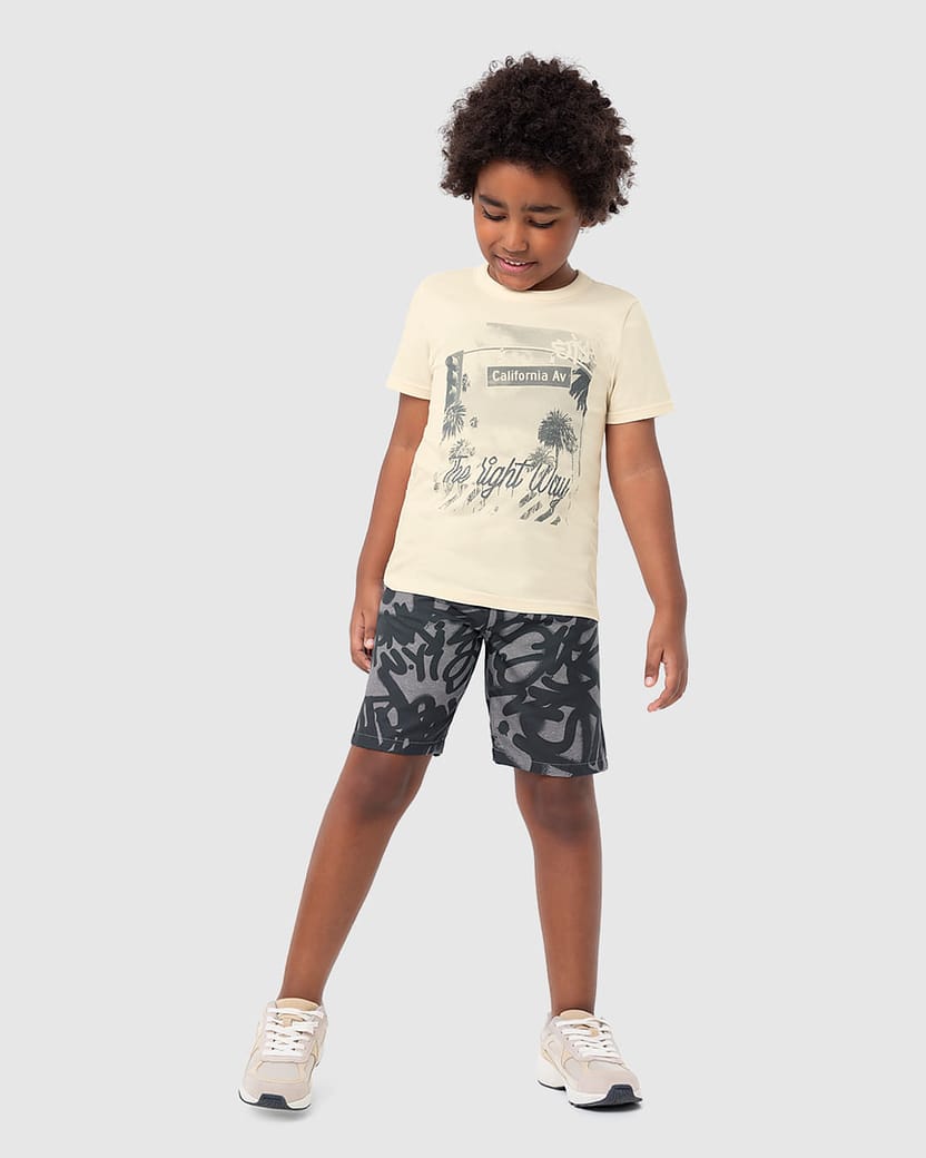 Conjunto Infantil Menino California AV Em Algodão Malwee Kids