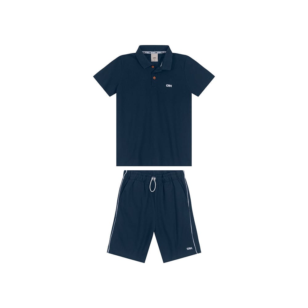 Conjunto Menino Camisa Polo Em Piquet Premium - Carinhoso