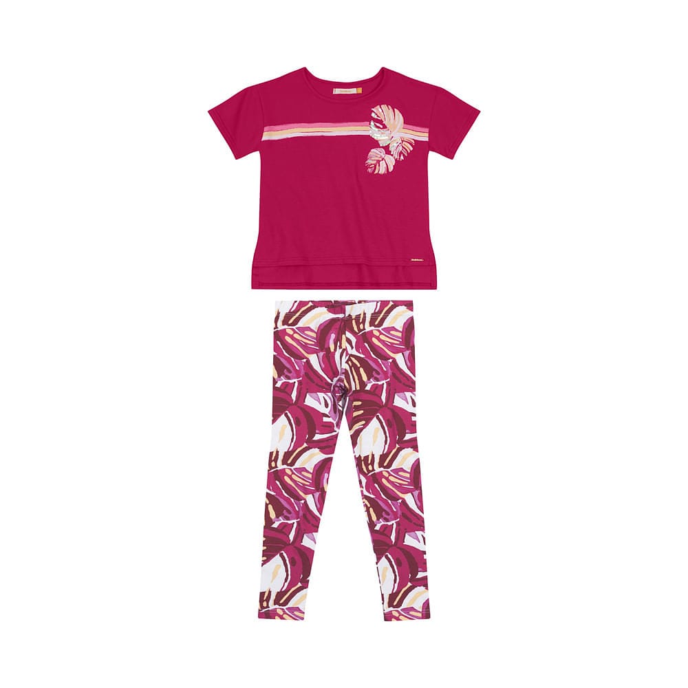 Conjunto Menina Legging Em Cotton Light - Carinhoso