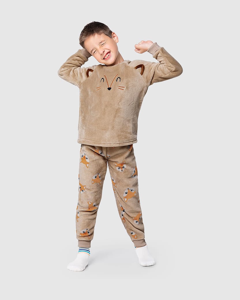 Pijama Infantil Menino Raposa Em Fleece Malwee Kids
