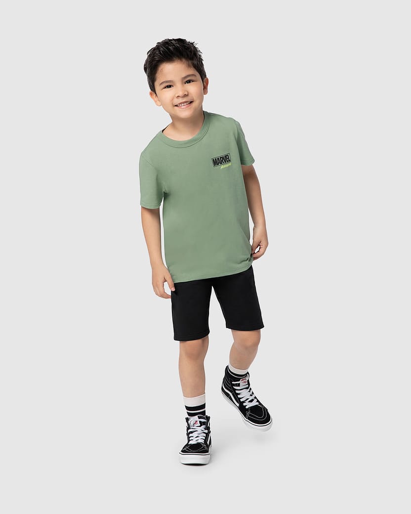 Conjunto Infantil Menino Camiseta Estampa Costas Avengers® Malwee Kids