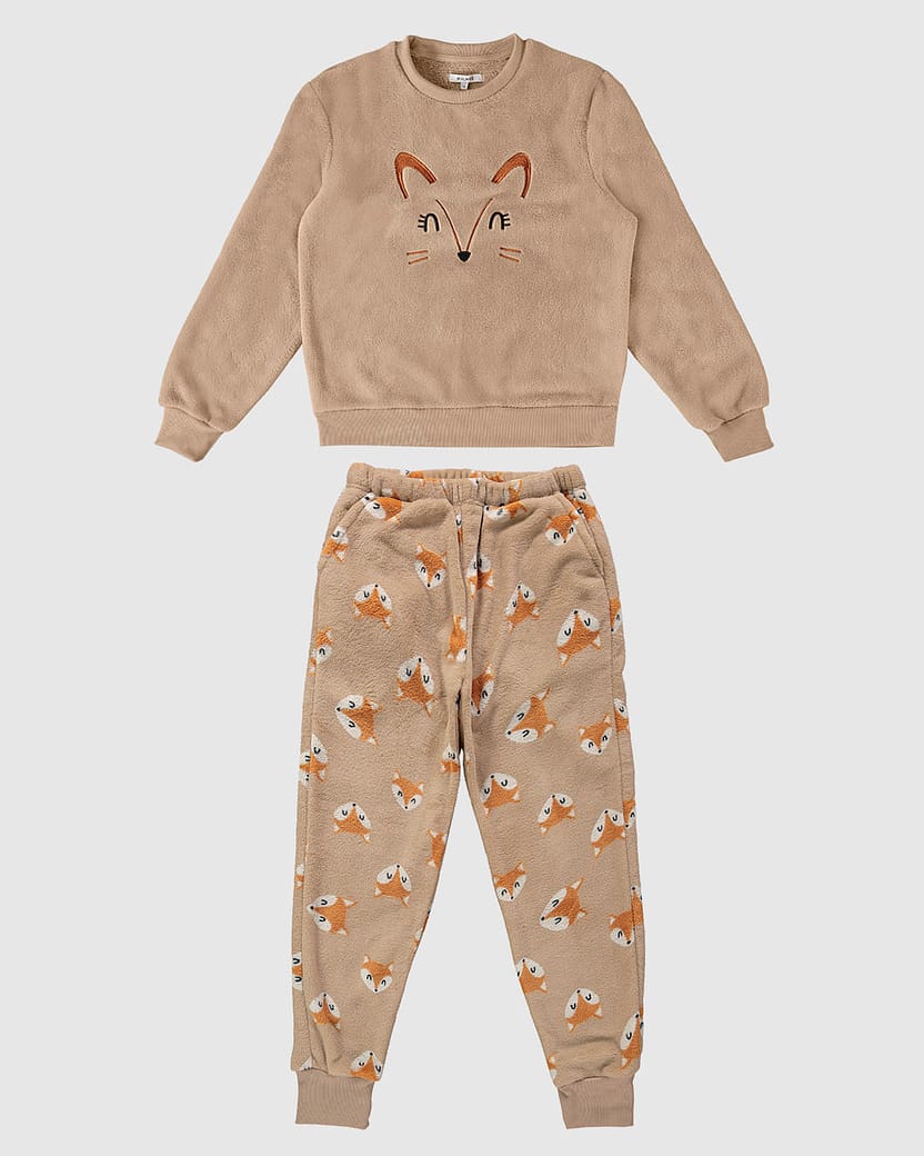 Pijama Feminino Linha Família Em Fleece