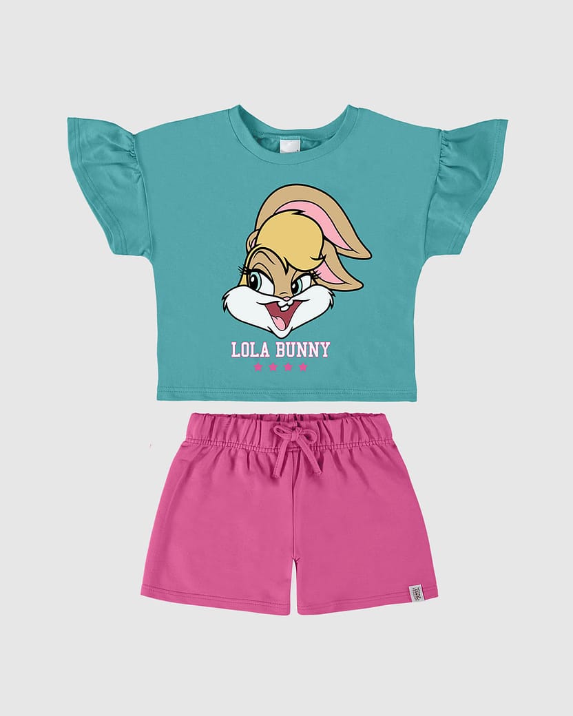 Conjunto Infantil Menina Curto Lola Bunny Looney Tunes® Malwee Kids