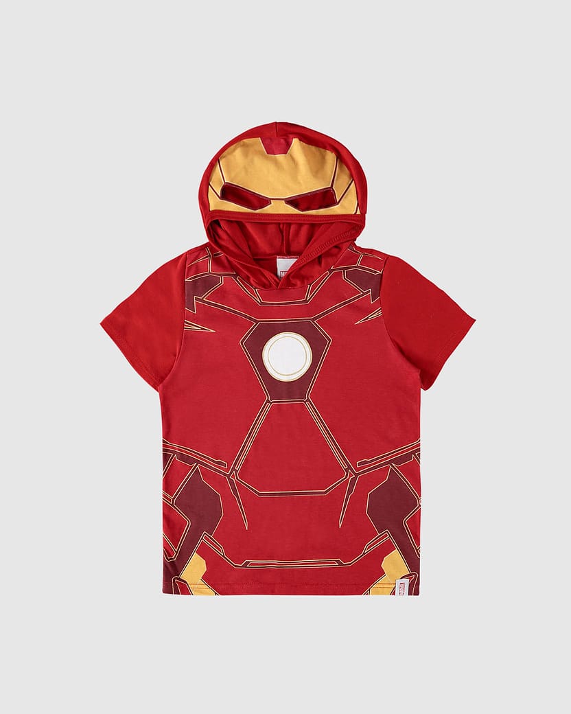 Camiseta Infantil Menino Capuz Temático Avengers® Em Algodão Malwee Kids