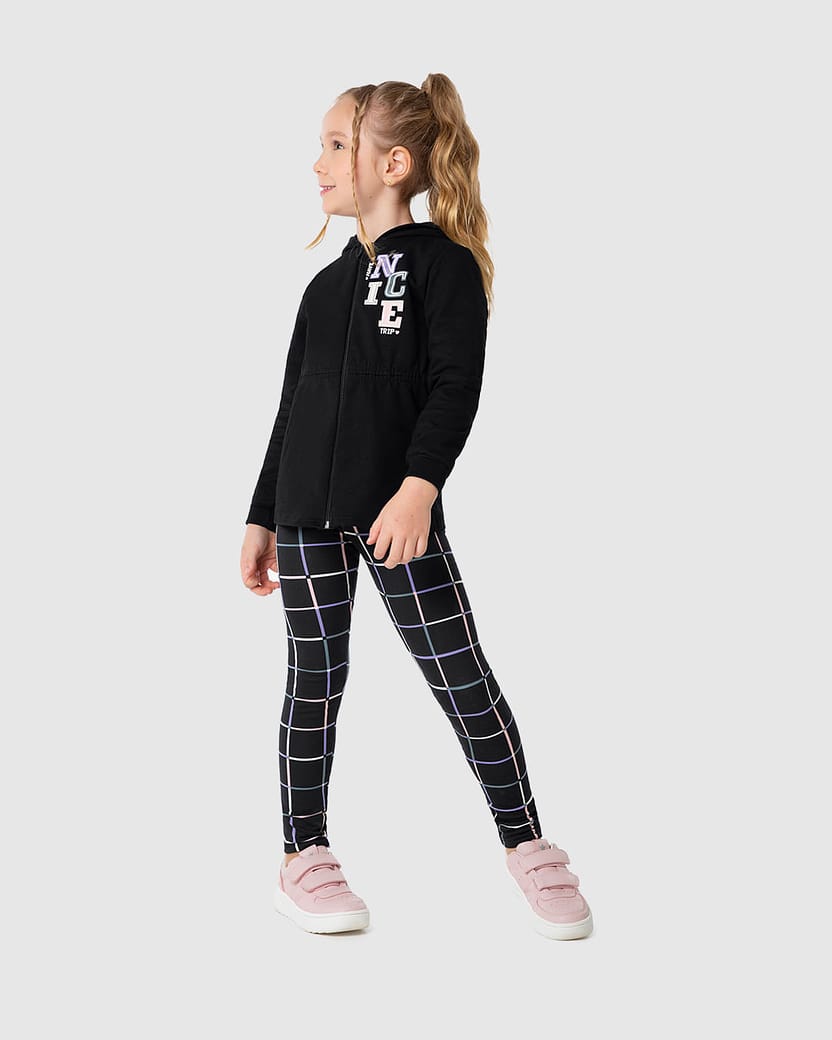 Conjunto Infantil Menina Parka Em Moletom Flanelado Malwee Kids