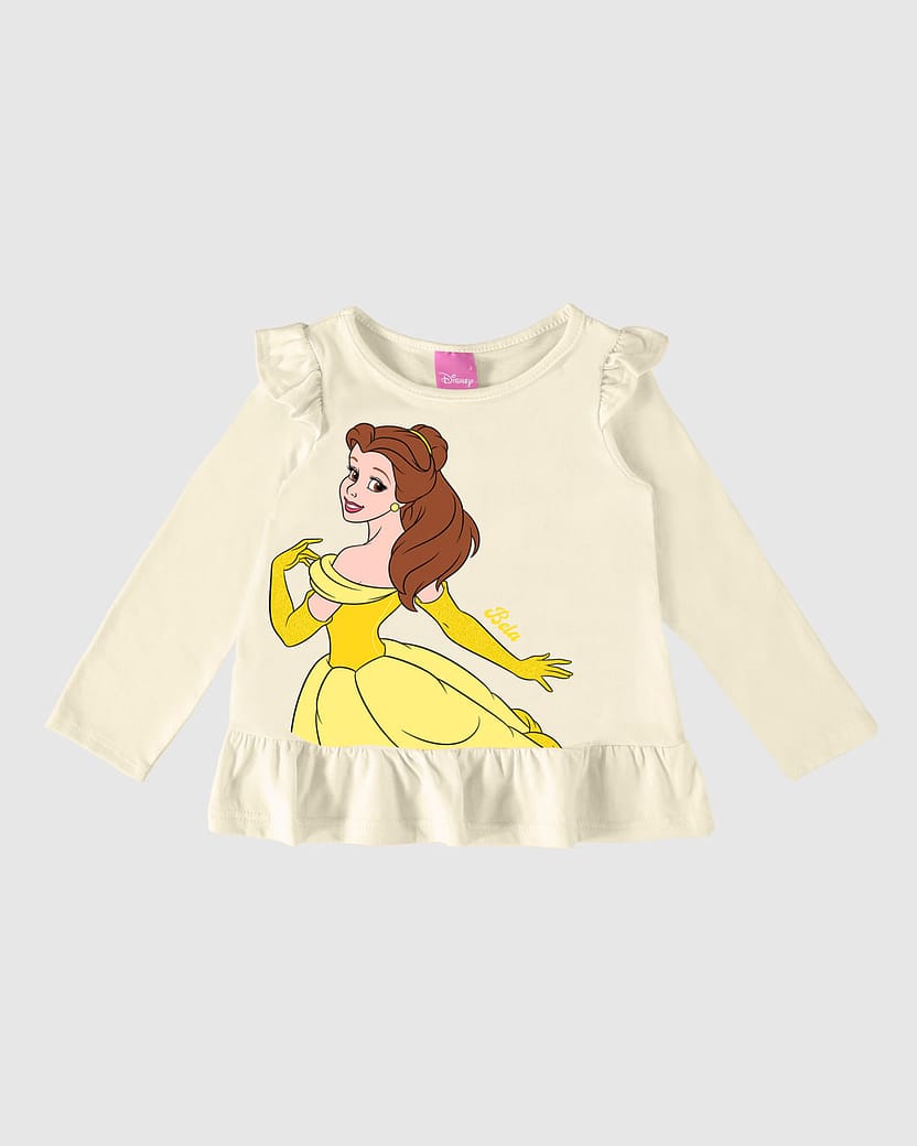 Blusa Infantil Menino Com Babados Princesa Disney® Em Algodão Malwee Kids