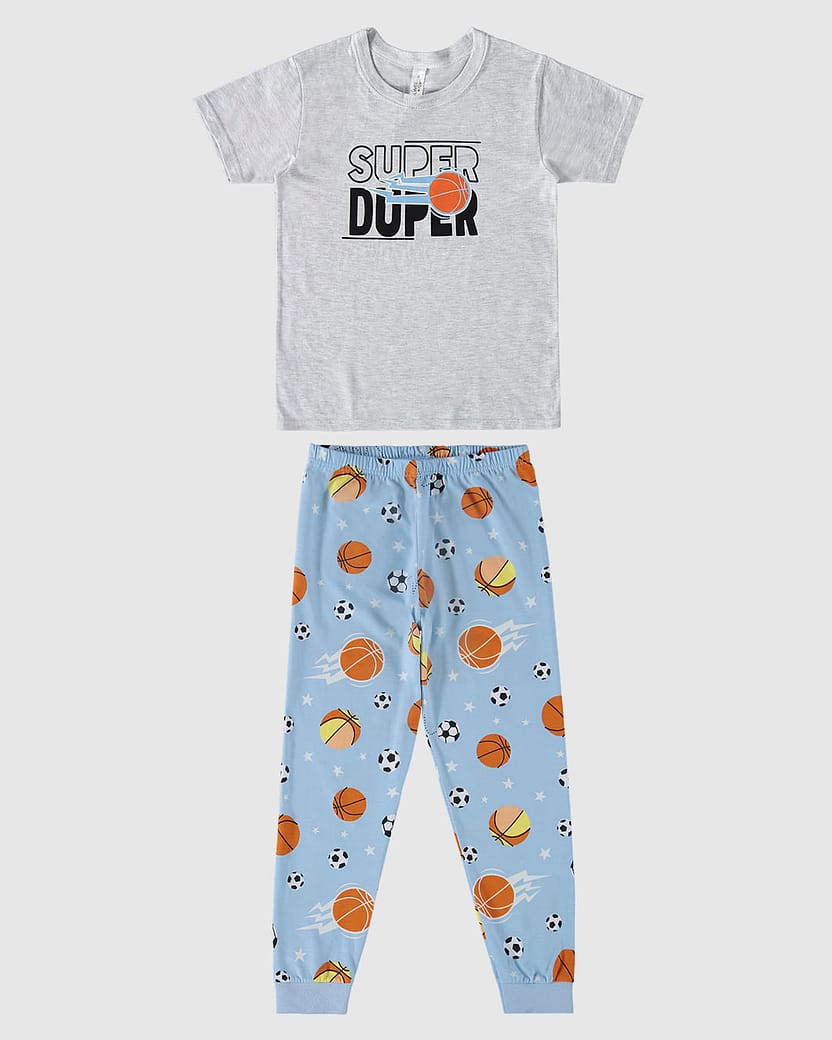Pijama Infantil Unissex Super Duper Em Algodão Malwee Kids