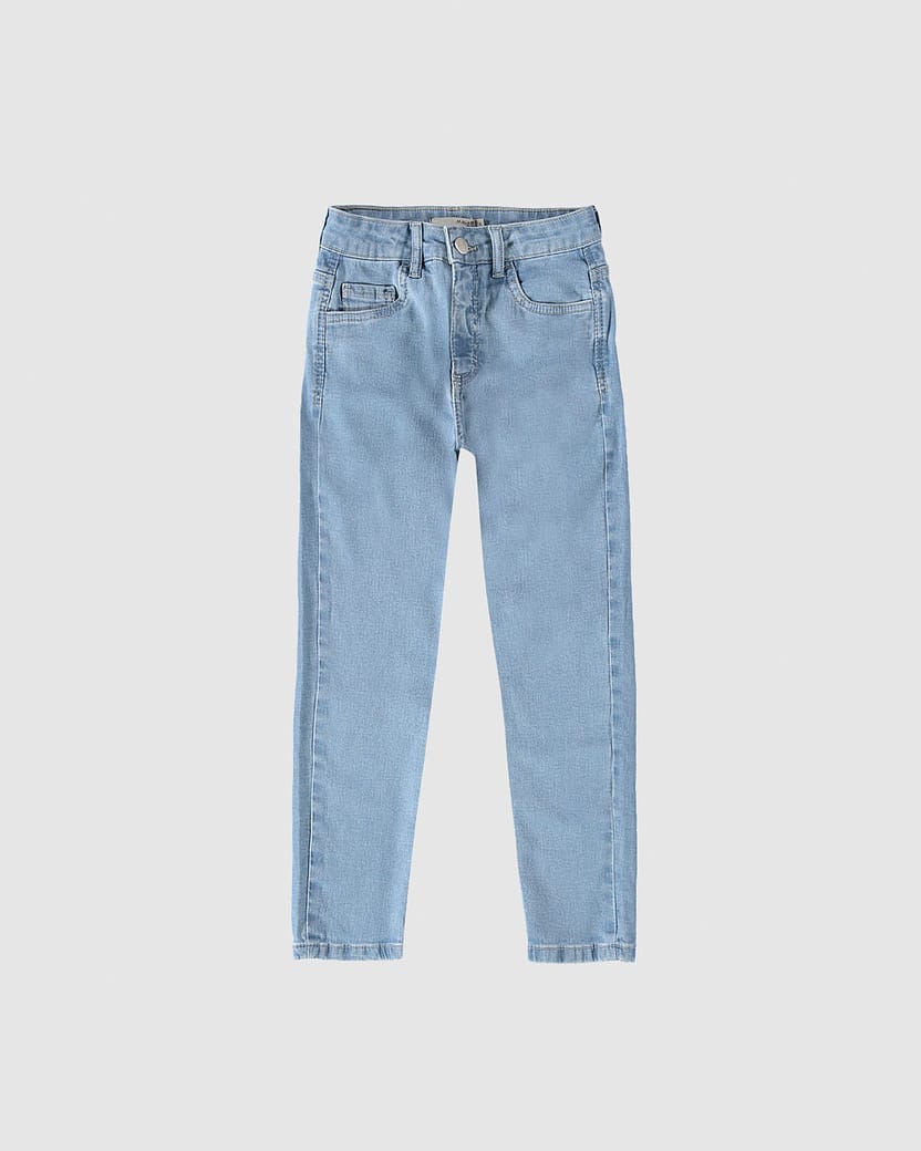 Calça Infantil Menina Mom Cintura Média Em Jeans Moletom Malwee Kids