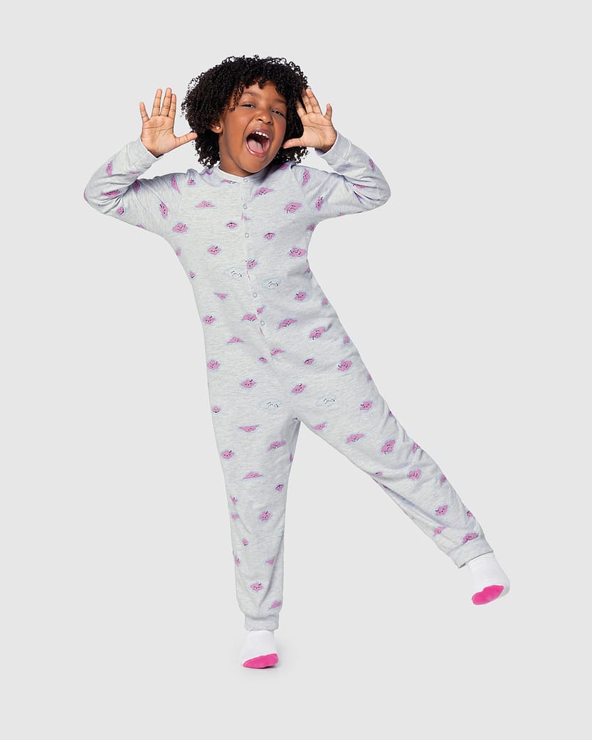 Pijama Macacão Infantil Unissex Estampado Em Algodão Malwee Kids