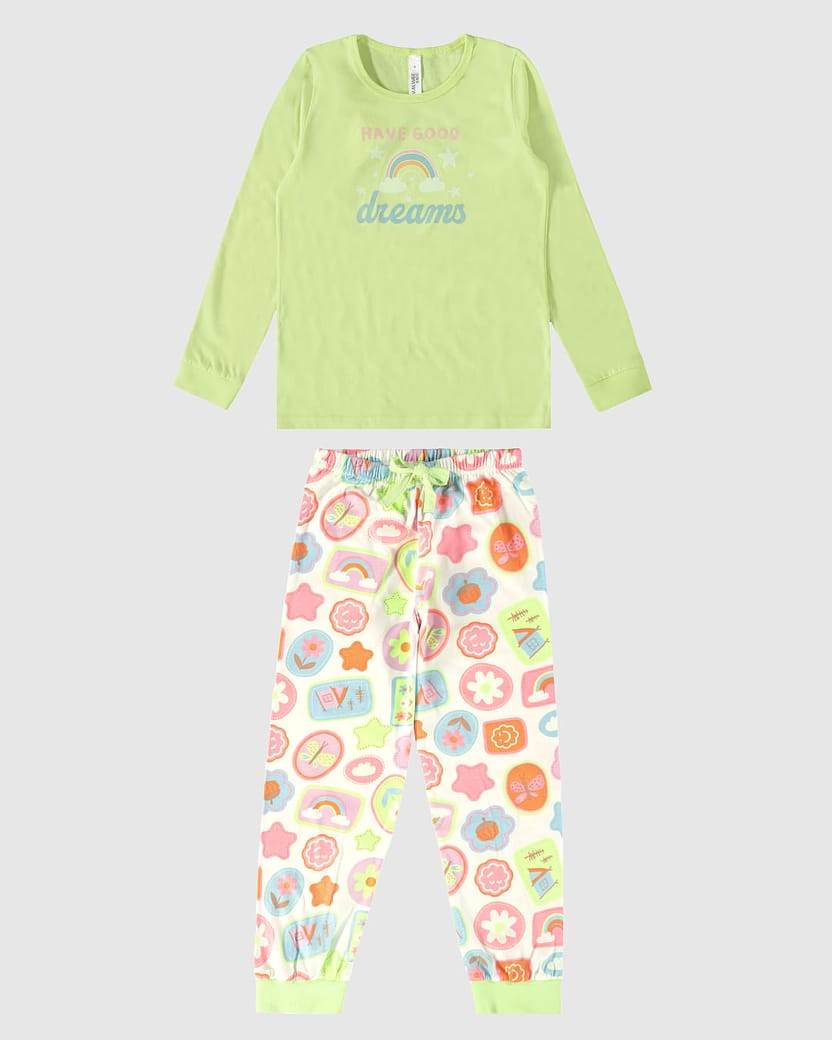 Pijama Infantil Menina Have Good Dreams Em Algodão Malwee Kids