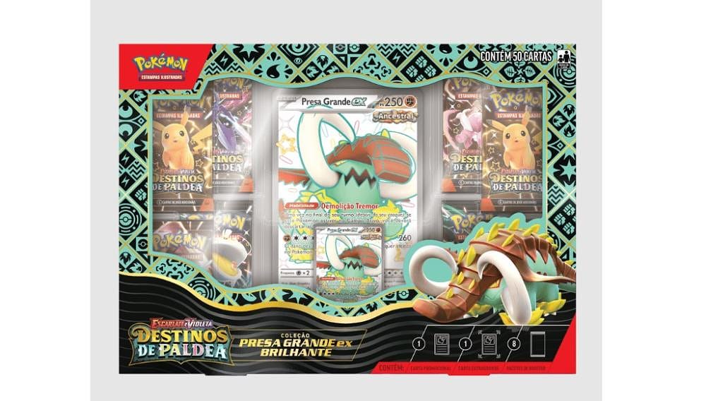 Pokémon Box Destinos de Paldea Presa Grande EX - Copag