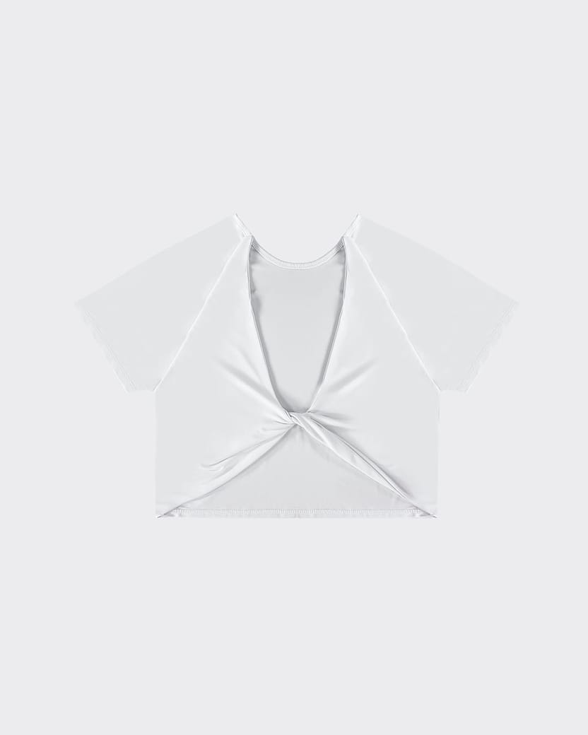 Blusa Cropped Feminina Torção Uso 2 Em 1 Malha Com Proteção UV50+ - ENFIM