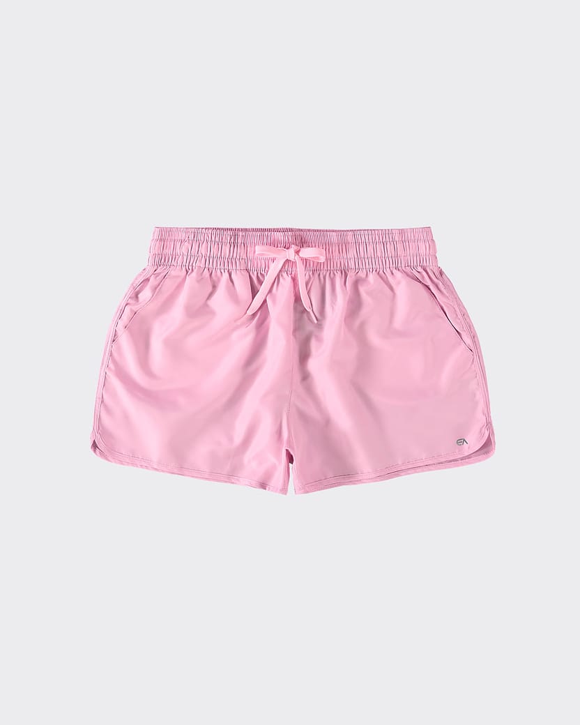 Shorts Feminino Barra Arredondada Em Tafetá - ENFIM