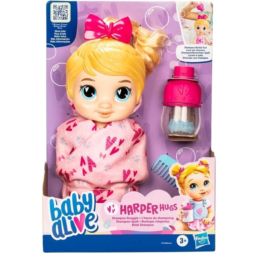 Boneca Baby Alive Bebê Shampoo Loira - F9119 - Hasbro