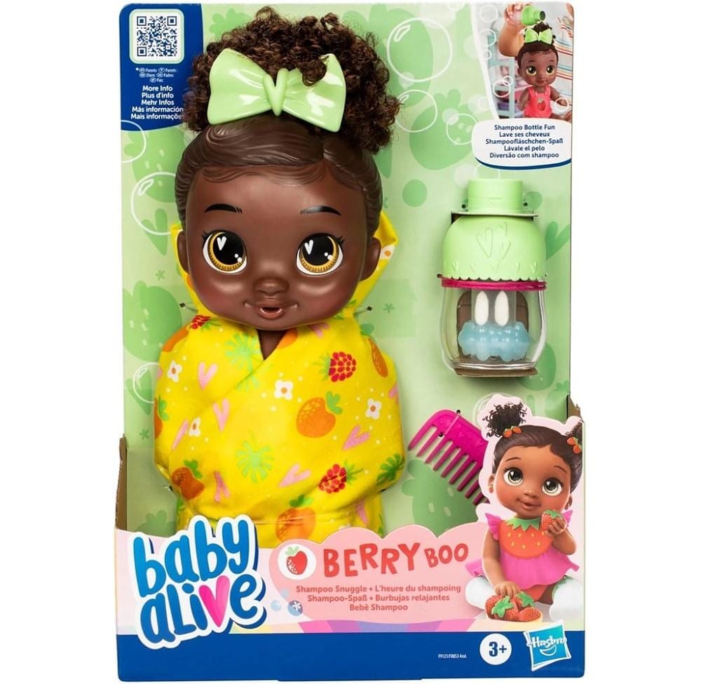 Boneca Baby Alive Bebê Shampoo Negra - F9121 - Hasbro