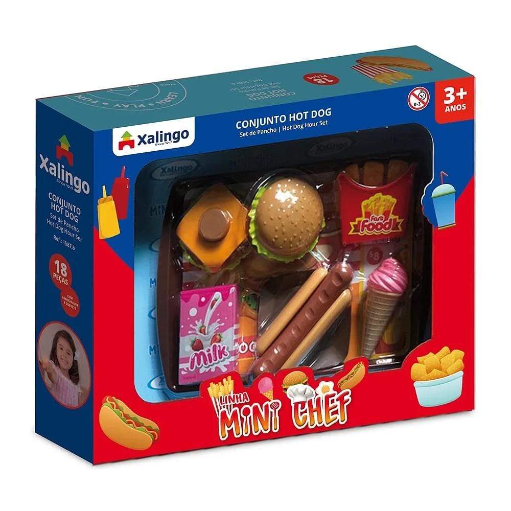 Comidinha de Brinquedo Mini Chef Hot Dog Infantil - Xalingo