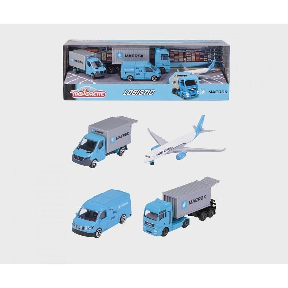 Pack 4 Miniaturas Logistica Maersk Gift 1/64-Califórnia Toys