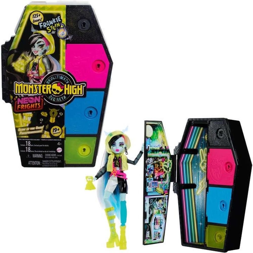 Monster High Skulltimates Secrets Frankie Neon -HNF79-Mattel