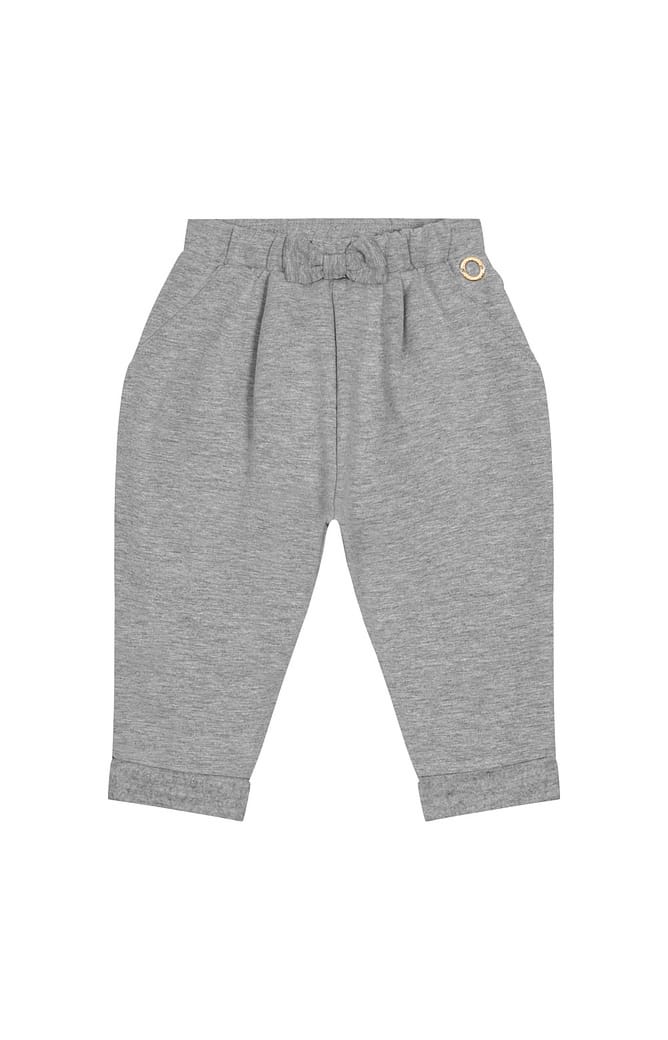 Calça Menina Detalhe Laço Em Moletom Stretch Flanelado - Carinhoso