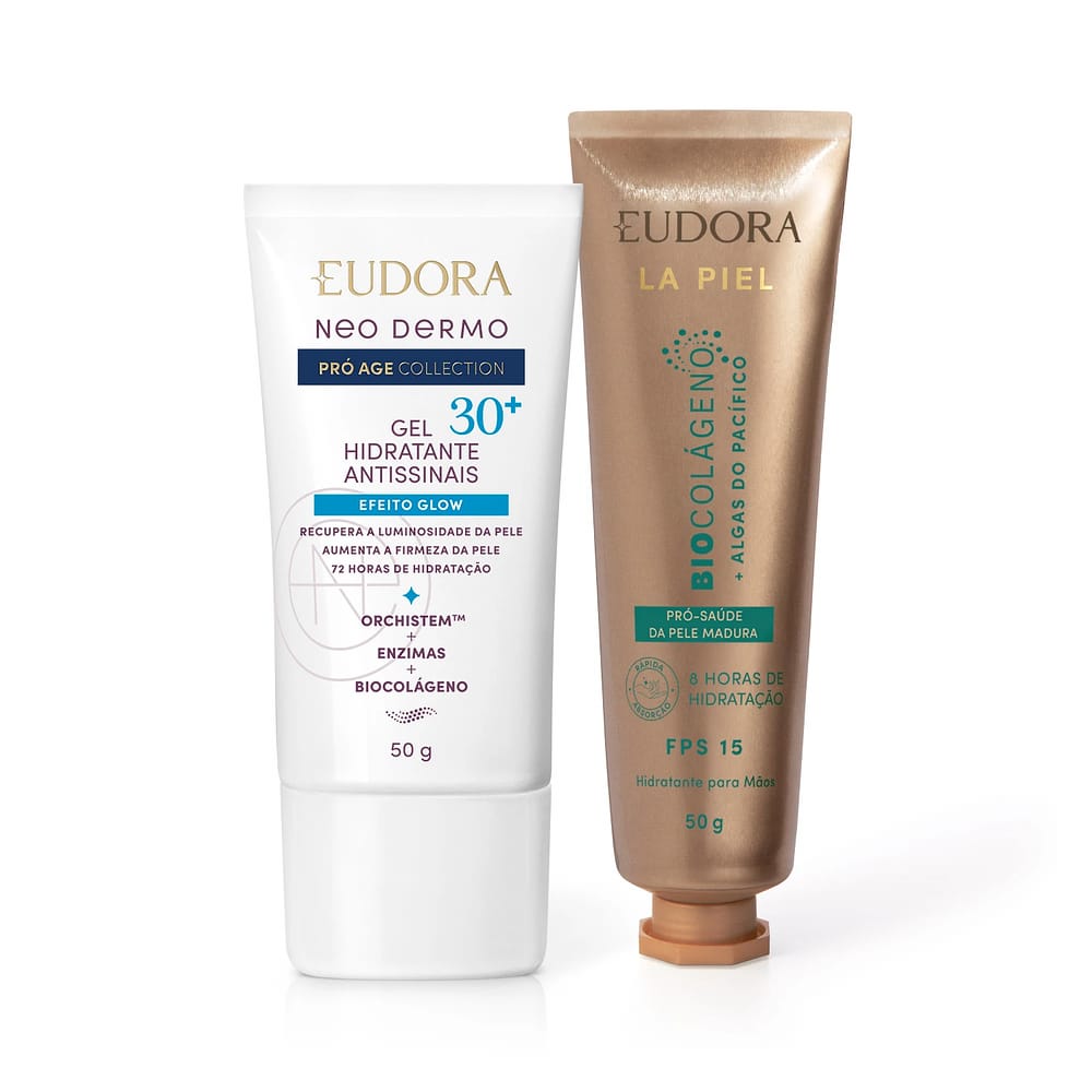Eudora Kit Hidratante Para Mãos 50g + Gel Facial Antissinais 30+ 50g