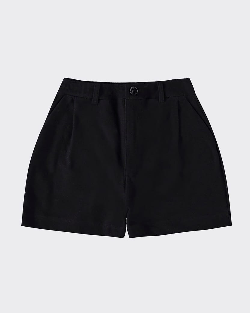 Shorts Reto Feminino Cintura Alta Em Moletom Sarjado - ENFIM