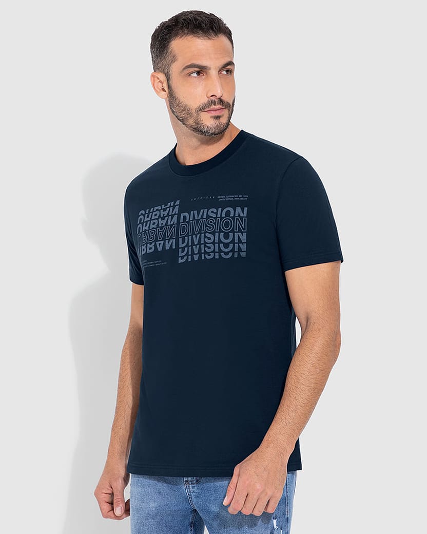 Camiseta Masculina Regular Urban Division Em Algodão - ENFIM