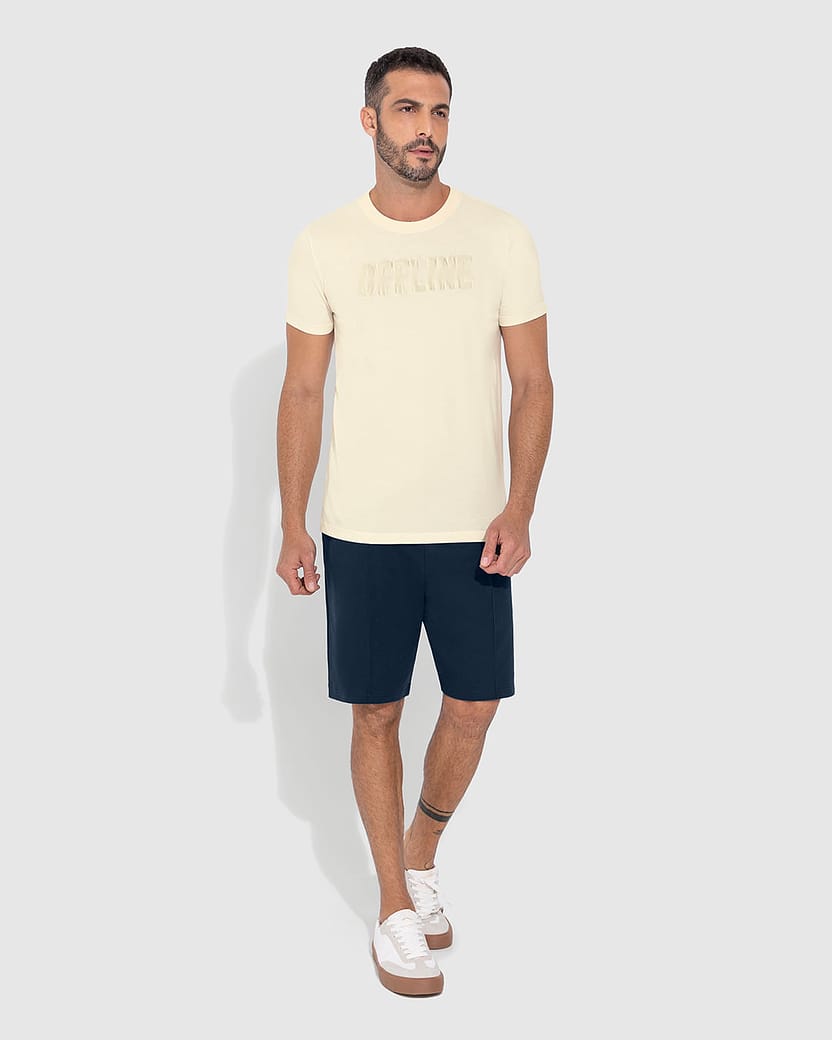 Camiseta Masculina Slim Offline Em Algodão - ENFIM