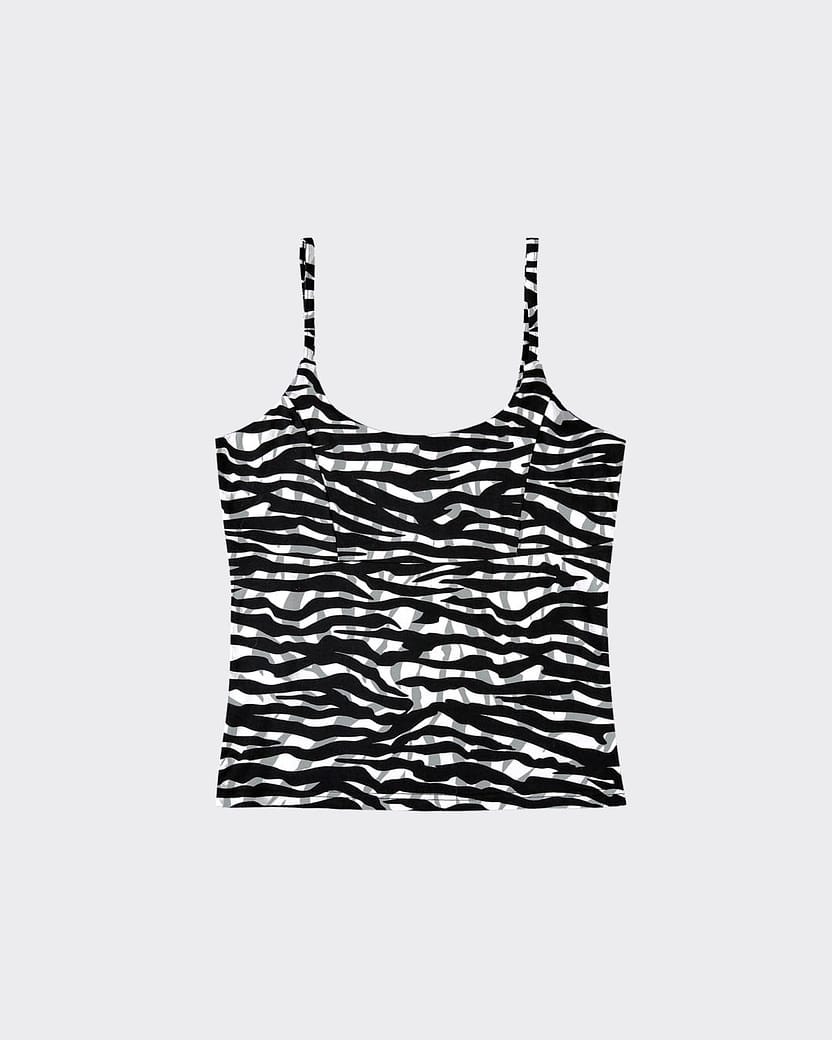 Regata Justa Feminina Animal Print Zebra Em Viscose Stretch - ENFIM