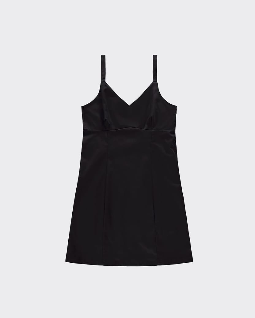 Vestido Feminino Acinturado Decote V Em Tecido Acetinado Stretch - ENFIM