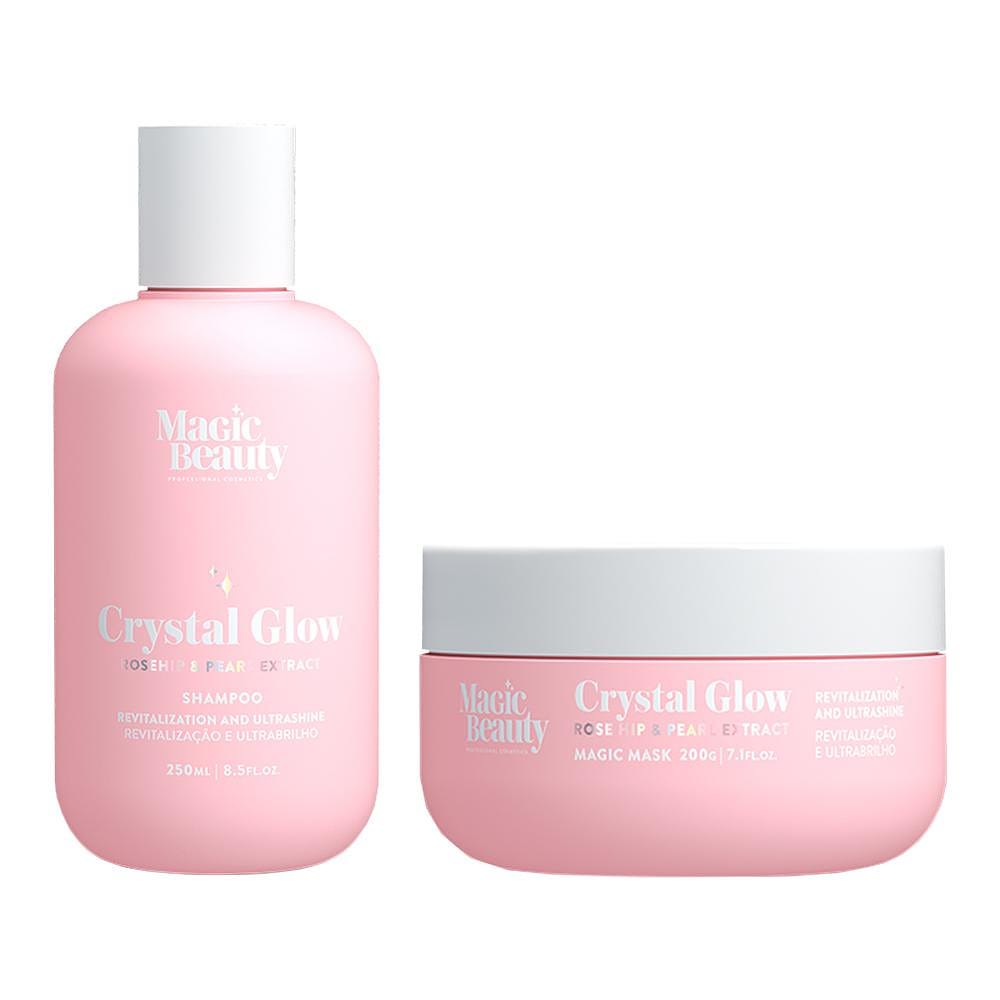 Kit Magic Beauty Crystal Glow - Shampoo 250ml e Máscara 200g