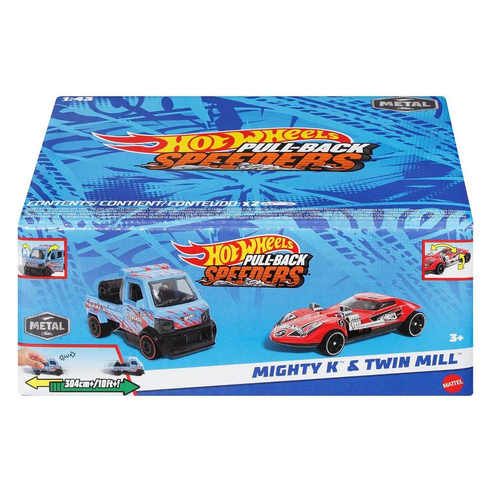 Hot Wheels Pullback Mighty K e Twin Mill - Mattel