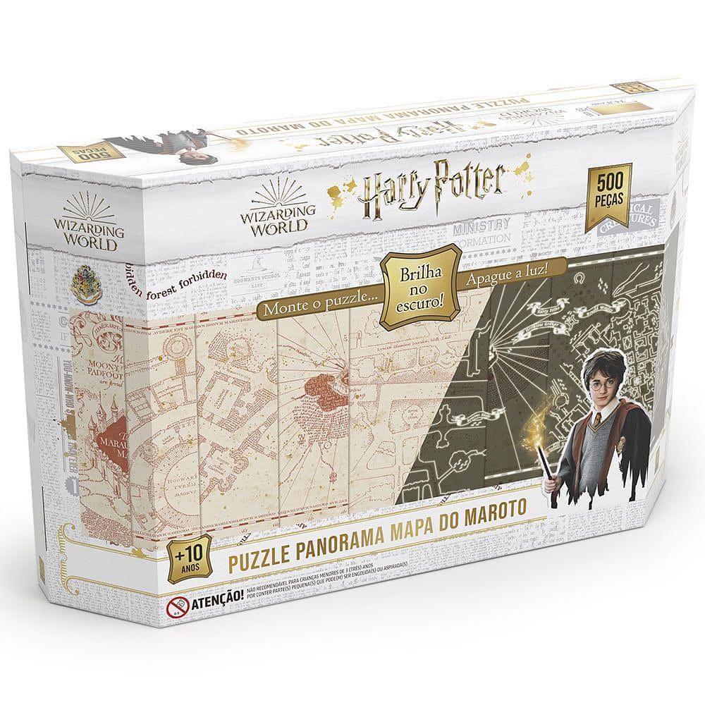 Puzzle Panorama Harry Potter Brilha no Escuro 500 Peças - Grow