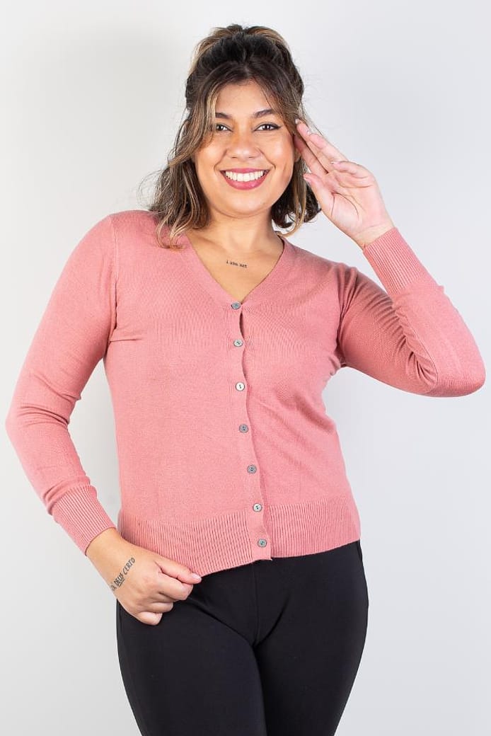 Cardigan de malha feminino 80043