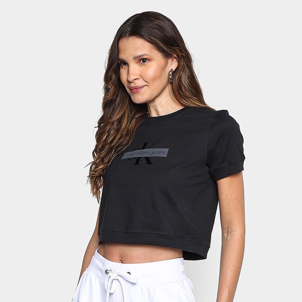 Camiseta Cropped Calvin Klein Reissue Gel Feminina
