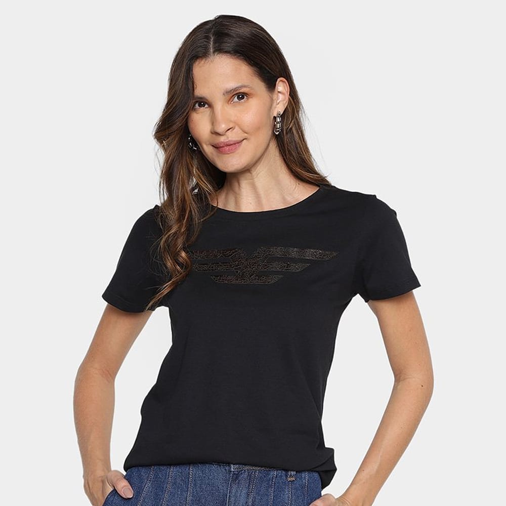 Camiseta Ellus Slim Easa Foil Feminina