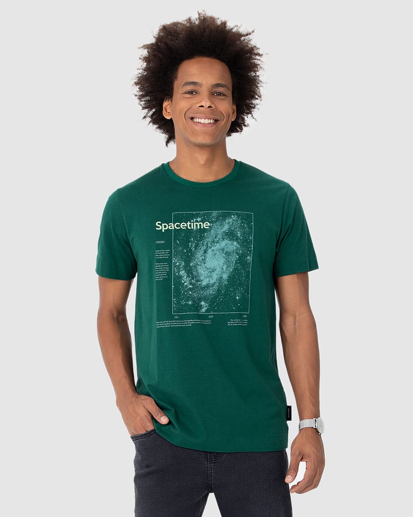 Camiseta Masculina Decote Redondo Spacetime Em Algodão