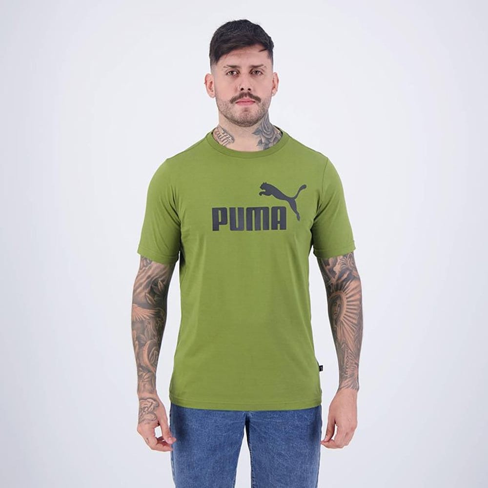 Camiseta Plus Size Puma Essentials Logo Masculina